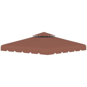 Gazebo Replacement Canopy 9.8x9.8 ft Double Vented Roof Top Coffee for Outdoor Patio
