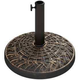 19" Patio Umbrella Base, 26 lbs Concrete Heavy Duty Umbrella Stand, Round Patio Umbrella Holder for 1.5"/1.9" Umbrella Poles for Outdoor, Lawn