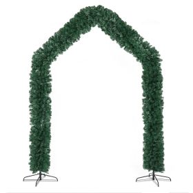 240*40*260cm 1650 Branches PVC Christmas Arch Holiday Arch Decoration Green