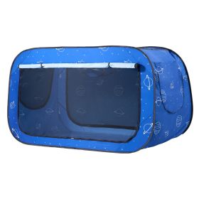 Bed Tent, Pongee Fabric, 2 Doors Breathable Dream Tent with 0.33 in Fiber Poles on Bed Privacy, Full Size Block out Light Sleeping Bed Canopy
